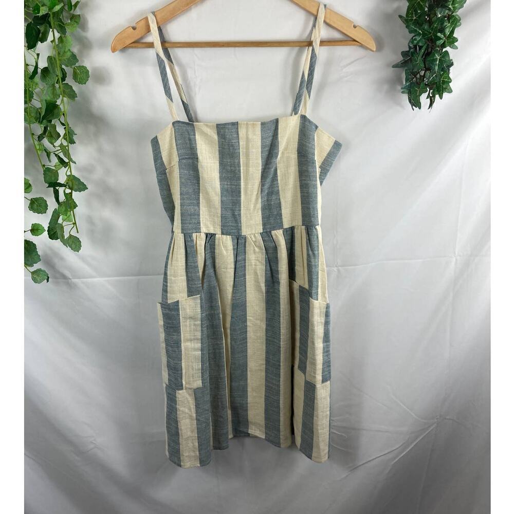 BP cotton striped woven dress